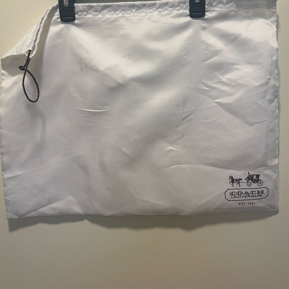 Coach White Dust Bag with Logo 19x14.5